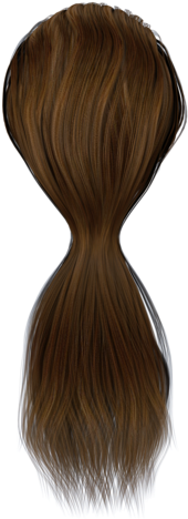 Clip Black And White Library Png Hd Transparent Images - Brown Hair Png Ponytail (600x521), Png Download