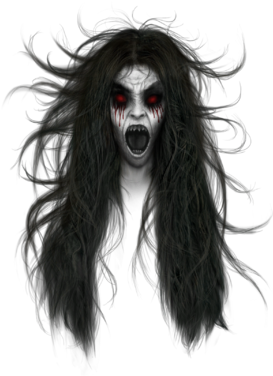 Womeheadghost Attack03 - Portable Network Graphics (480x480), Png Download
