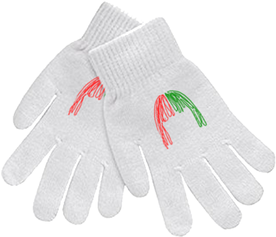 White Knit Gloves - Knitting (600x600), Png Download