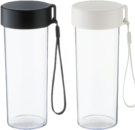 Clear Bottle With Strap - Bottle (500x500), Png Download