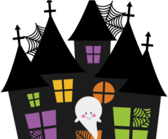 Haunted House Clipart - Cute Haunted House Clipart (640x480), Png Download
