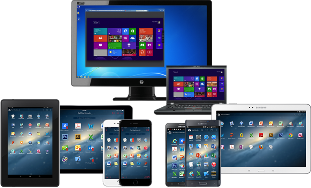 Ipads And Computers (1000x606), Png Download