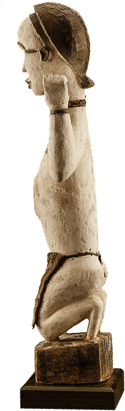 K0102 Punu Female Kneeling Figure 03xn - Statue (1000x1500), Png Download