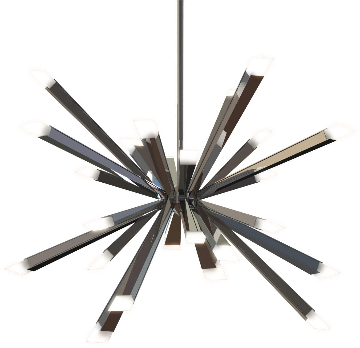 Blackjack Lighting Starburst Led Chandelier (2000x1600), Png Download