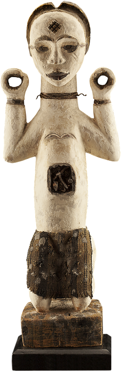 K0102 Try 2 Punu Female Kneeling Figure-01xn - Statue (1000x1500), Png Download