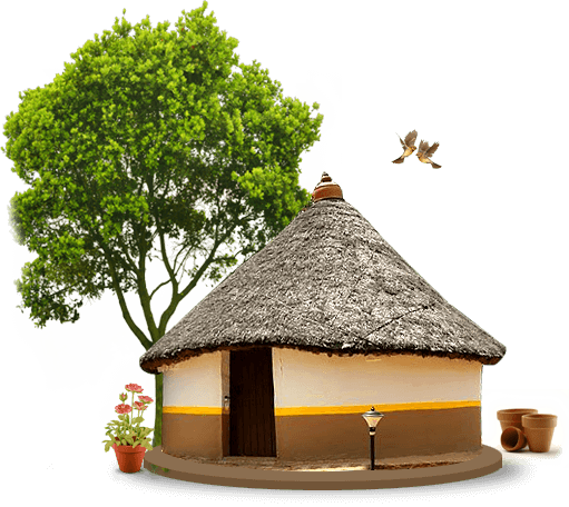 Vibezfarmhouse - Village Hut Png (511x456), Png Download