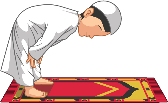 What Do Muslims Say While Kneeling Down To Allah - Muslim Praying Clipart Png (595x420), Png Download