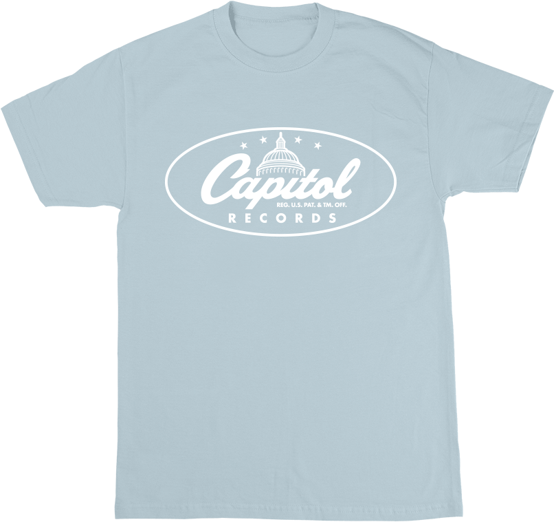 Capitol Records Classic Logo T-shirt Blue - Capitol Records T Shirt (480x480), Png Download