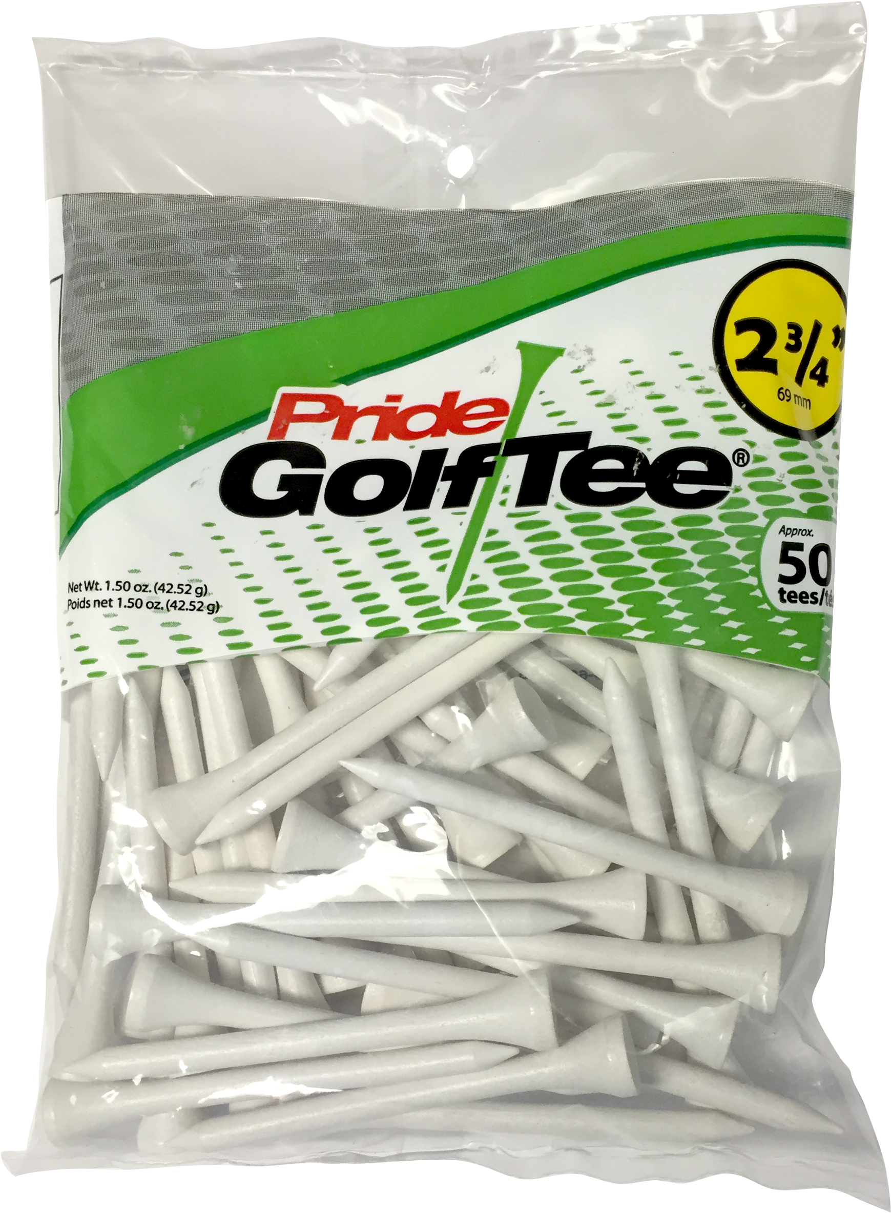 Wood Tees - Pride Golf Tee, 2-3/4 Inch Deluxe Tee, 50 Count Bag, (2448x3264), Png Download