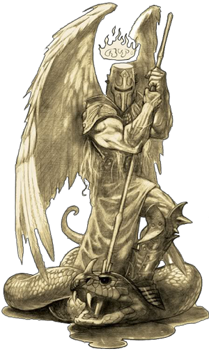 Guardian Angel Tattoos 45 1 - Angel Knight Tattoo Design (300x503), Png Download
