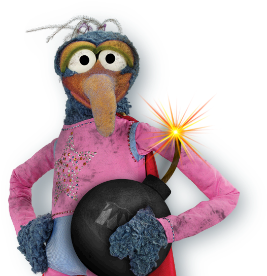 Source - - Muppets Gonzo Cardboard Cutout (525x573), Png Download