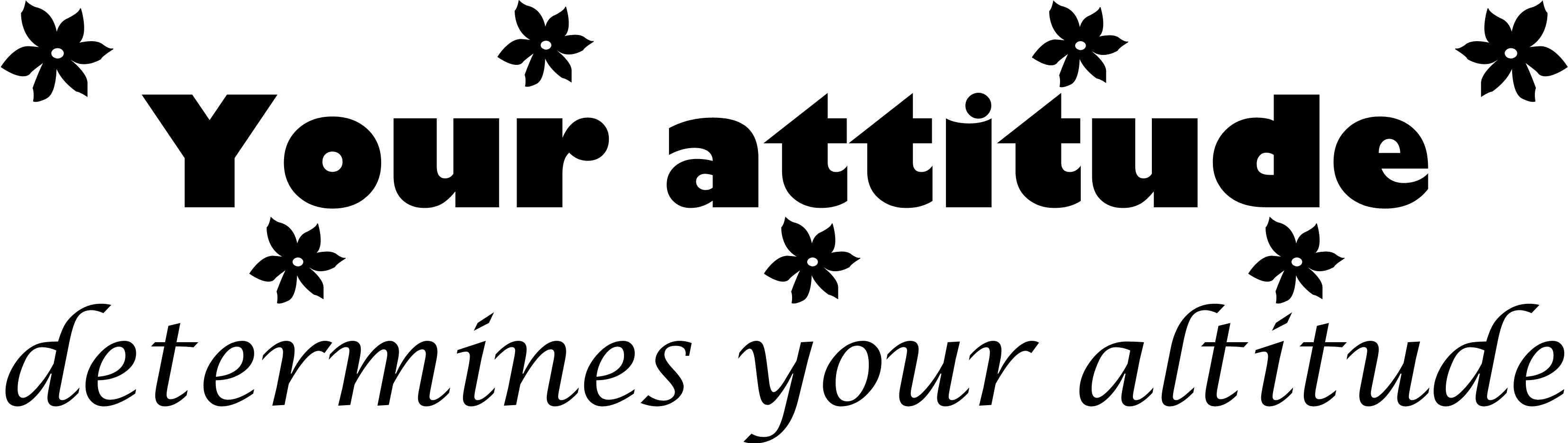 Source - Www - Signaturedecals - Com - Report - Attitude - Attitude Determines Your Altitude (3312x936), Png Download