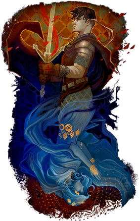 The Warrior And The Healer - Illustration (571x495), Png Download