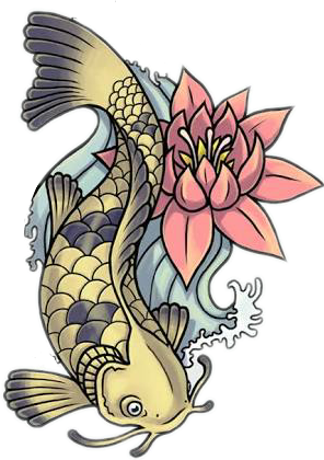 Report Abuse - Koi Fish Tattoo Designs (296x420), Png Download