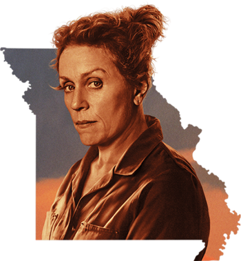 Characters / Three Billboards Outside Ebbing, Missouri - Three Billboards Outside Ebbing Missouri Png (350x378), Png Download