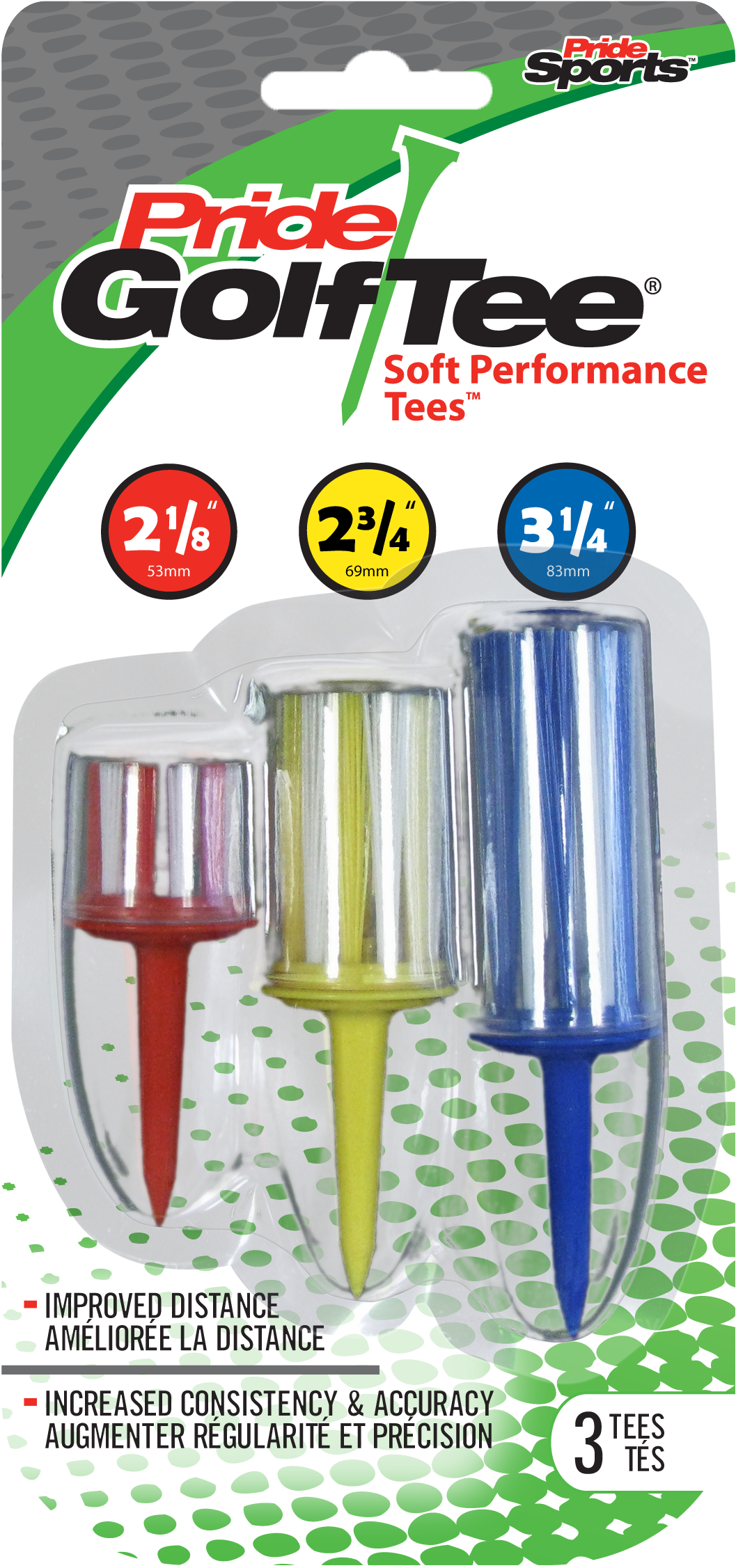 Pride Golf Tee Pride Golf Soft Performance Duo Tee, (1171x2323), Png Download