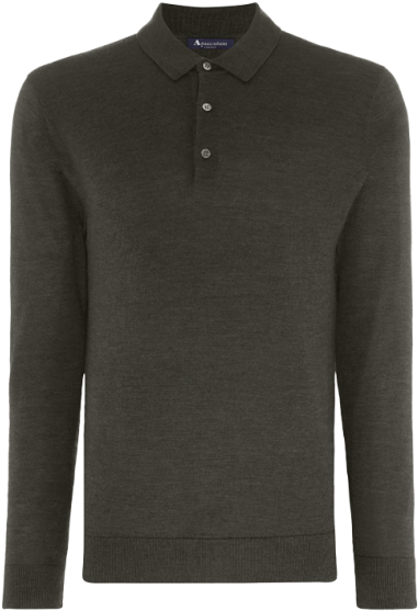 Kennington Long Sleeve Polo Knit Kennington Long Sleeve - Sweater (460x611), Png Download