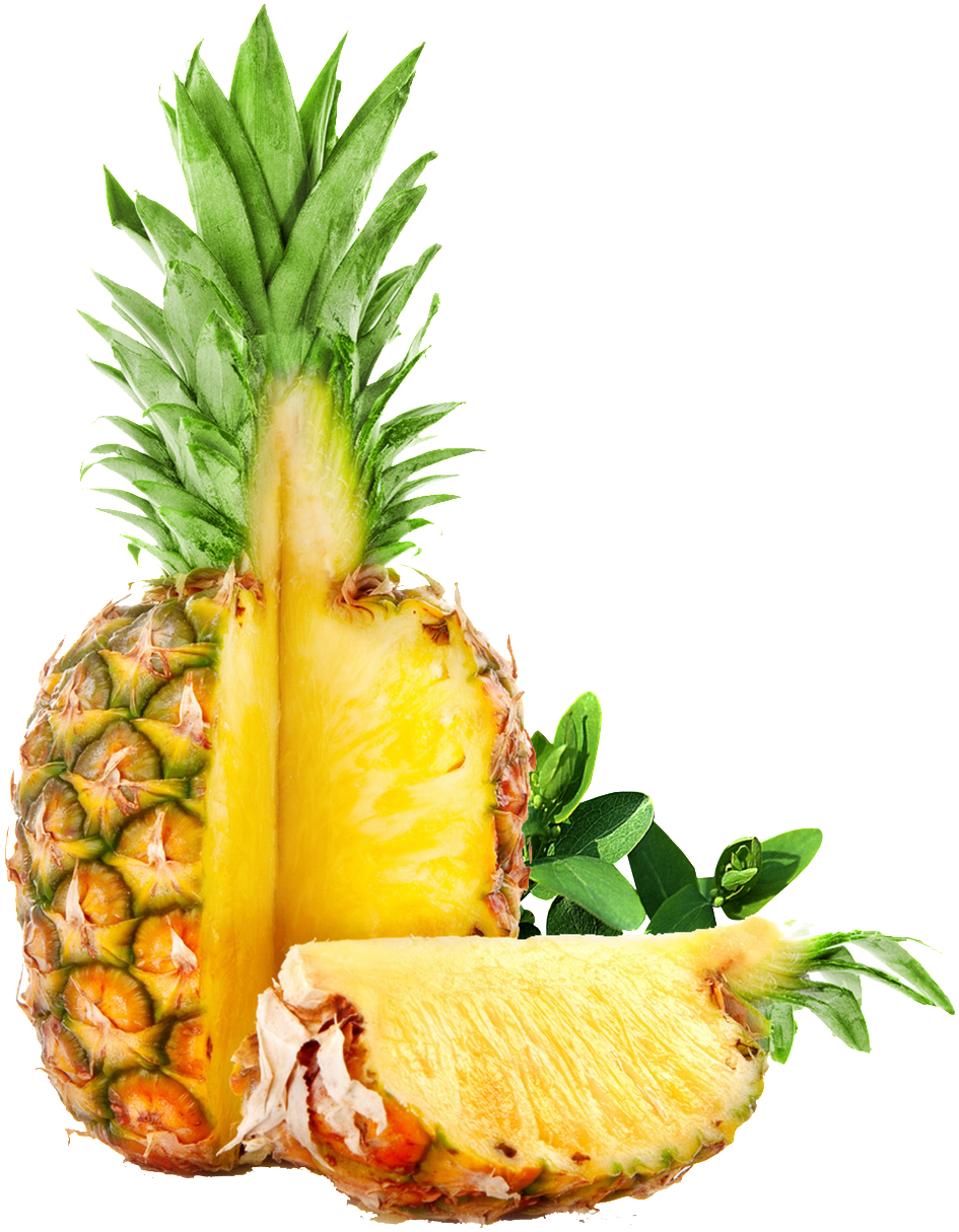 Realistic Color Pineapple Transparent Decorative - Pineapple Hd Png (1024x1308), Png Download