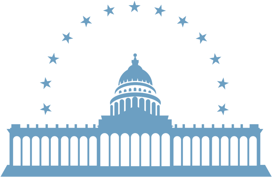 Outline Of The United States Capitol Building - Illustration (1000x1000), Png Download