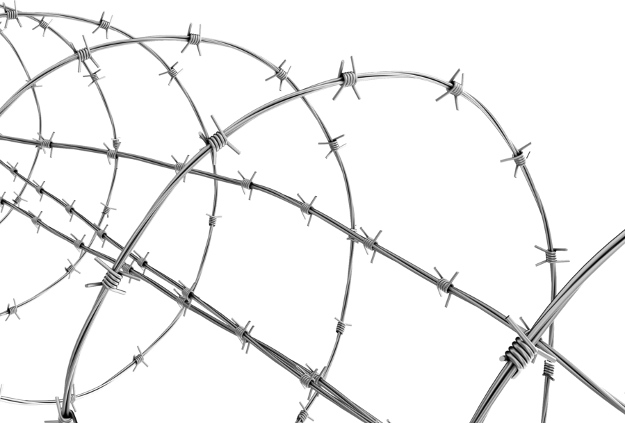 Transparent Background Barbed Wire Png (899x609), Png Download