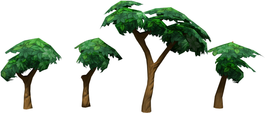 Low Poly Trees Set - Low Poly (960x540), Png Download