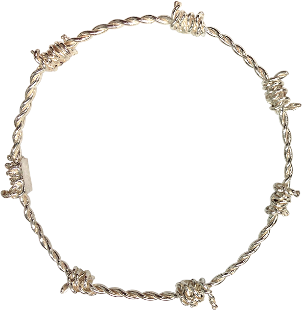 Barbed Wire Bangles // Individual - Necklace (915x915), Png Download