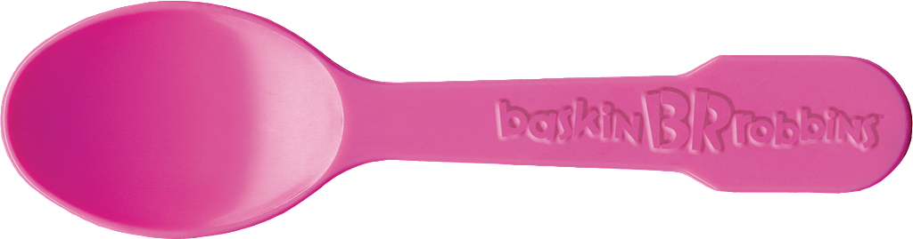 Happiness Is At The End Of A Pink Spoon - Baskin-robbins (1024x269), Png Download