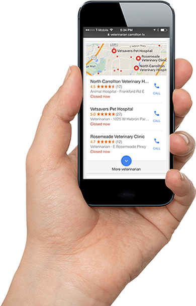 Be Found By Pet Parents From Anywhere At Anytime - Hand With Phone Png (400x607), Png Download