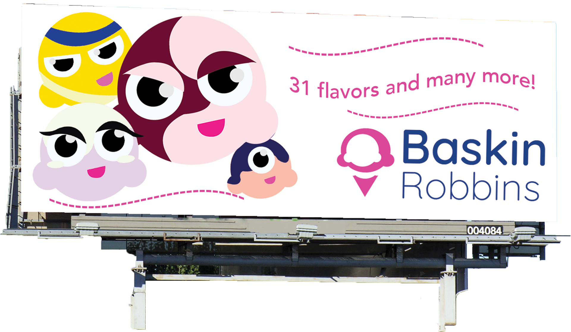 Design Manual For Baskin Robbins - Billboard (1920x1116), Png Download