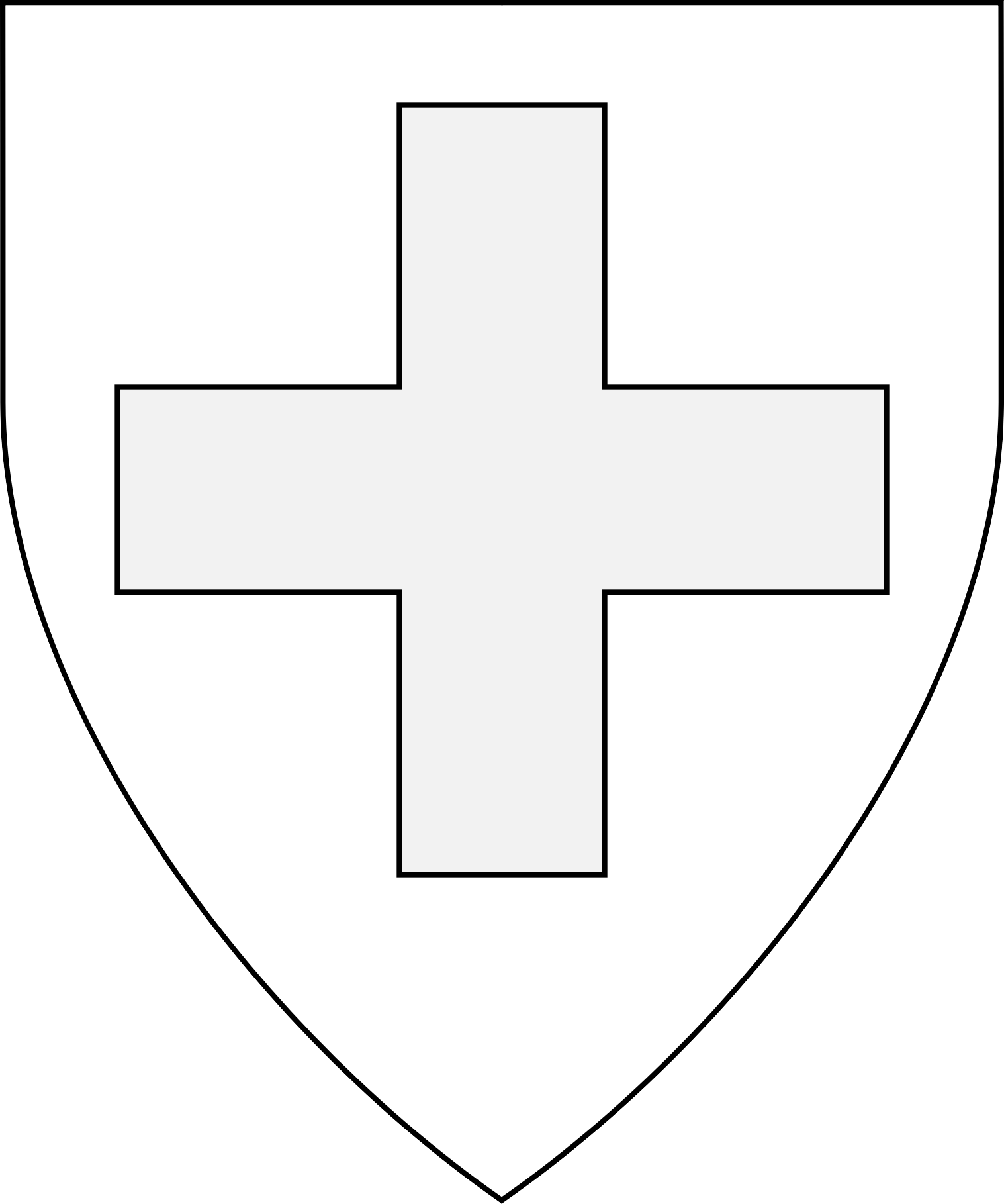 Cross Couped - White Cross Black Flag (1517x1818), Png Download