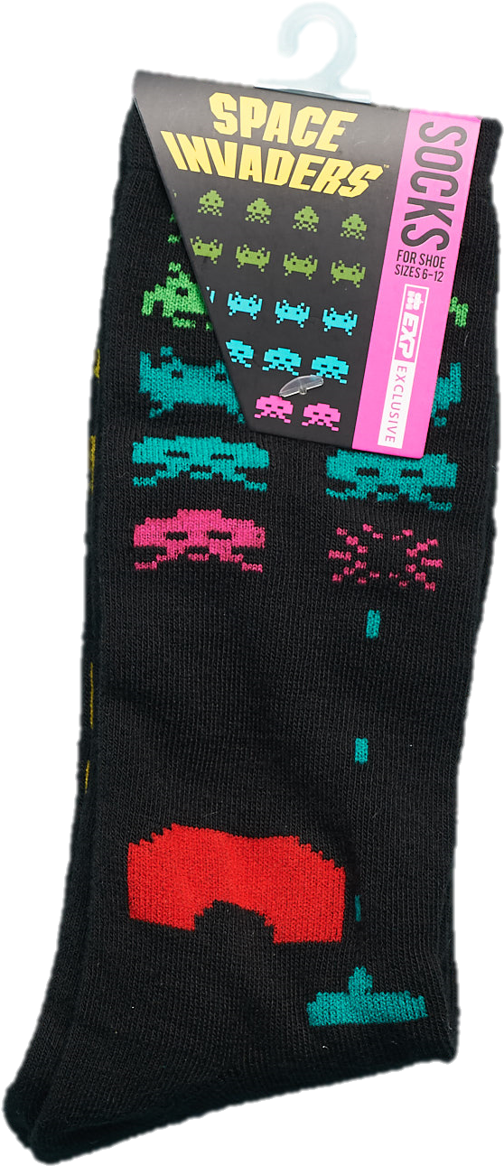 Download Geek Fuel Exp Exclusive Space Invaders Crew Style Socks ...