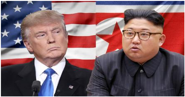 Us President Donald Trump And North Korean Leader Kim - Trump And Kim (622x367), Png Download
