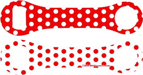 More Views - Black / White Polka Dots Dog Bone Bottle Opener (500x500), Png Download