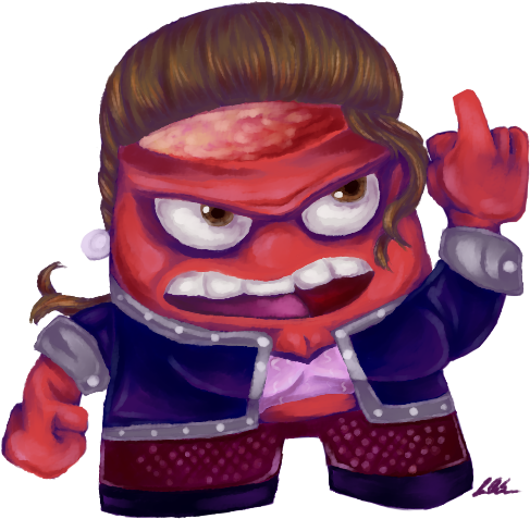 Jessdel Riffs On Inside Out With These Adorable Saints - Anger (600x600), Png Download