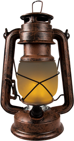 Led Metal Storm Lantern 76lm 2200k 24cm - Old School Lantern (480x480), Png Download