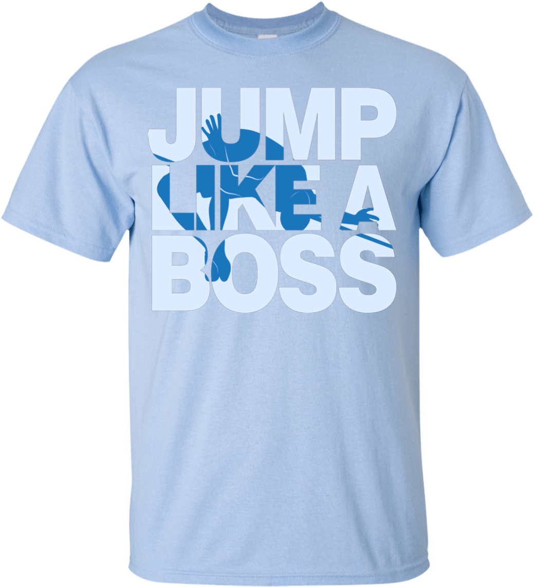 Jump Like A Boss Youth Boys High Jump T-shirt - Undefeated Basketball Champion Shirt Design (1155x1155), Png Download
