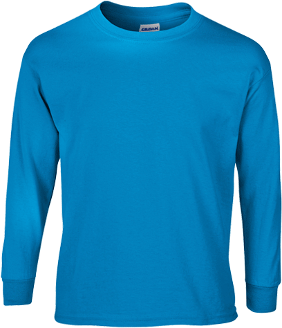 Gildan 240b - Nike Running Long Sleeve Blue (500x500), Png Download
