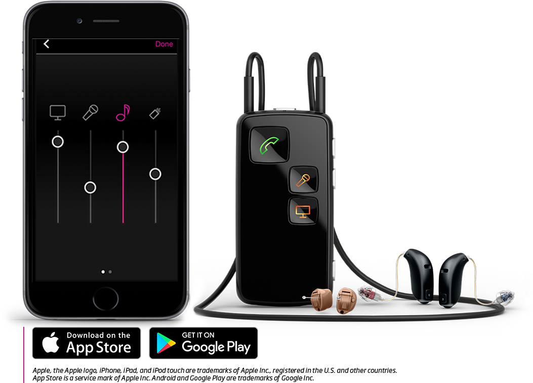 Use Your Smartphone As A Remote - Oticon Opn Connect Line (1200x788), Png Download