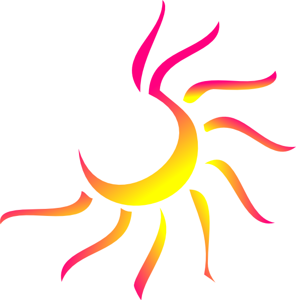 Purple Yellow Rays Sun Illustrations And Stock Art - Sun Clip Art Corner (588x596), Png Download
