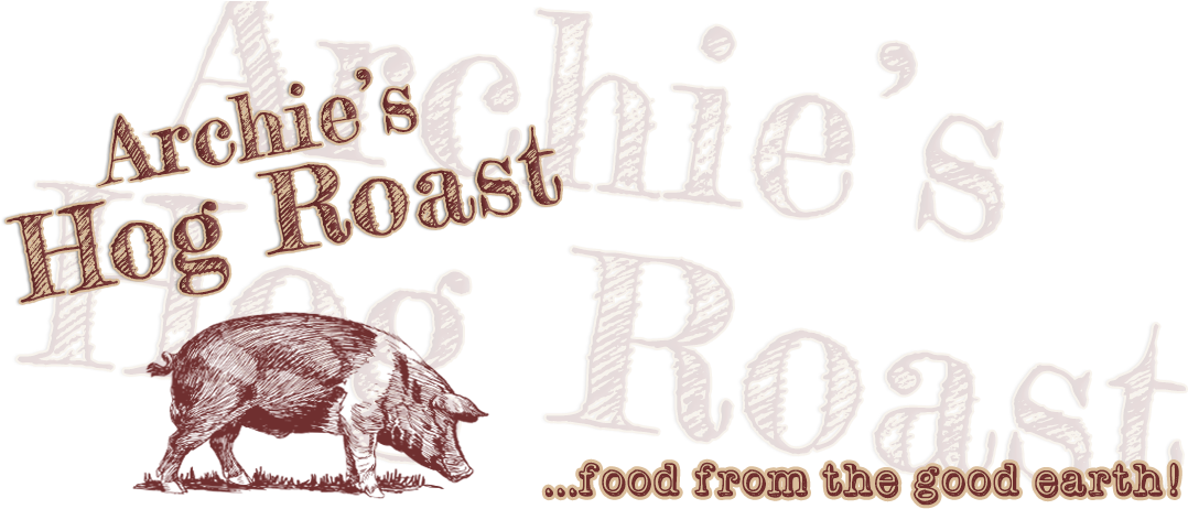 Archie's Hog Roast - Domestic Pig (1244x471), Png Download
