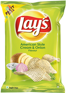 Picture Of Lays Potato Chips - Lays American Style Cream And Onion (415x415), Png Download