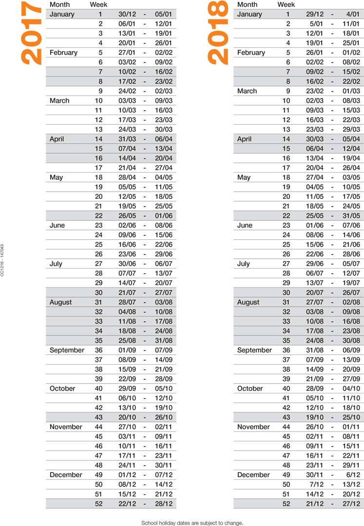 157335 Clcourworld 2017 2018 Calendar - Calendar (794x1123), Png Download