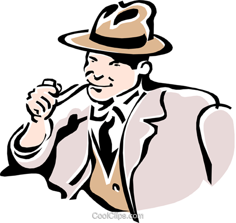 Uomo Che Fuma Pipa Immagini Grafiche Vettoriali Clipart - Illustration (480x454), Png Download