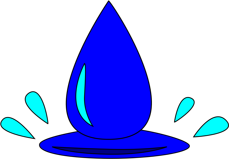 File - Water Droplet - Svg - Wikimedia Commons - Water Droplet Clipart (1024x683), Png Download