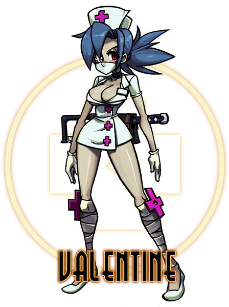 Valentine - Skullgirls Valentine (447x617), Png Download