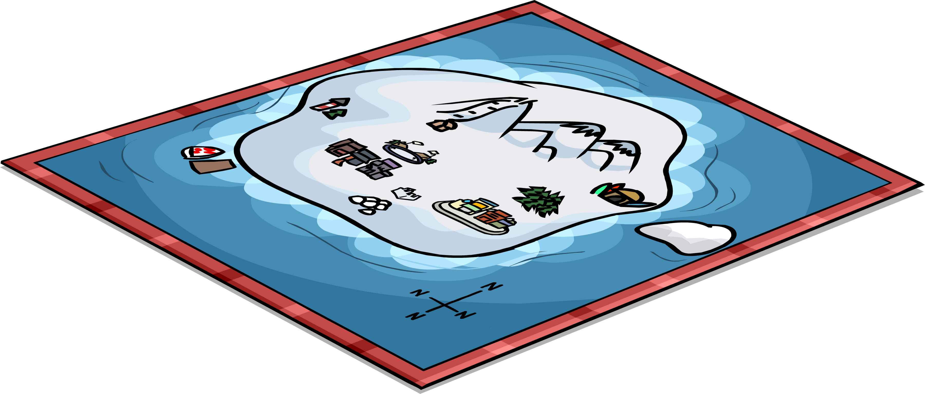 Map Area Rug Sprite 002 - Carpet (640x273), Png Download