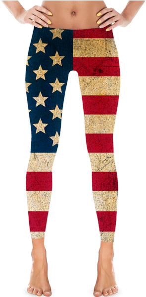 American Flag Grunge Leggings - Dallas Cowboys Legging Xs (448x600), Png Download