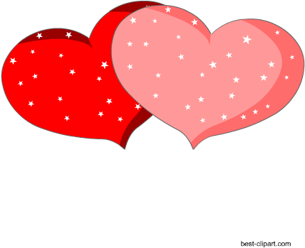 Two Sparkling Hearts For Valentine's Day, Free Png - Clip Art (450x450), Png Download
