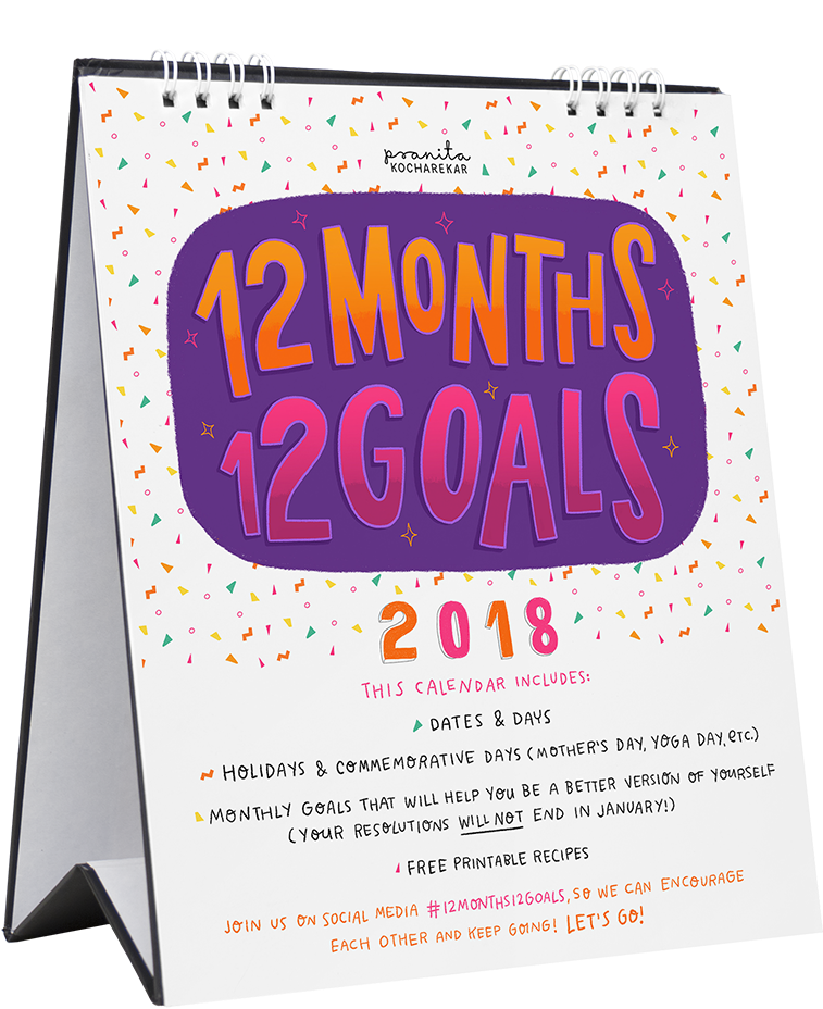 12months12goals Is Your Helping Guide To Being A Better - Calendar (1000x1000), Png Download
