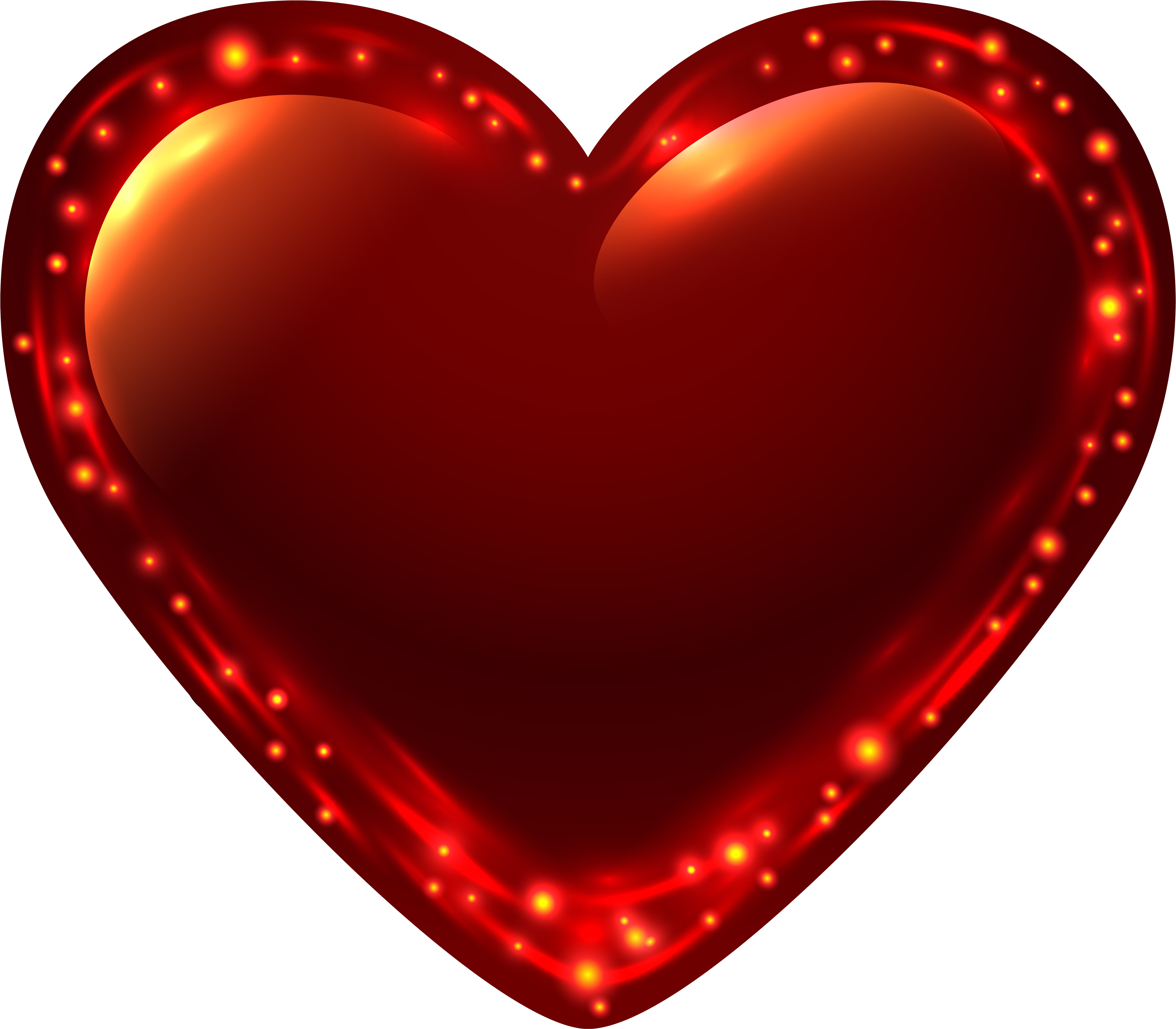Glowing Heart Png (5000x4367), Png Download